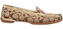 Coach Sheela Signature Metallic Loafer in Khaki/Bronze