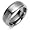 Rounded Edge Brush Finish 8mm Comfort Fit Mens Tungsten Carbide Wedding Band Ring Size 8