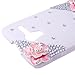 Mavis's Diary for Motorala Moto X Phone 3D Handmade Crystal Flower Bling Diamond Design Hard Cover White Case with Soft Clean Cloth - Pink