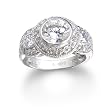 Sterling Silver Cubic Zirconia Three Stone Ring