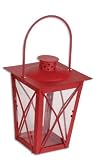 Sunset Vista Designs Garden Rainbows Collection Lantern, Red, Small
