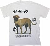 Labrador Retriever Dog PAW PRINTS Men's tee Shirt Small thru 6XL