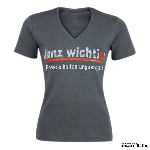 Mario Barth Damen T-Shirt Janz wichtig: Fresse halten angesagt!, grau, S, 126762S Preisvergleich