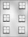 CK Products 1-3/4-Inch Square Break-Away Bar Chocolate Mold