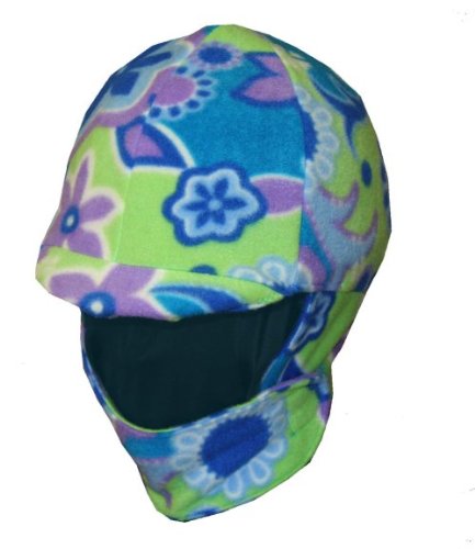 Best Price Fleece Equestrian Riding Helmet Cover - Lime & Turquoise