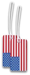 Lewis N. Clark 2-Pack American Flag Luggage Tag