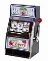 Cherry Bonus Slot Machine Bank with Spinning Reels