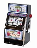 Cherry Bonus Slot Machine Bank with Spinning Reels