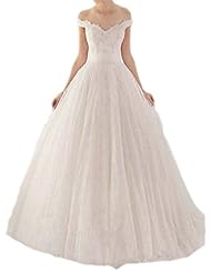 Off the Shoulder 2015 Open-Back Lace   Ball Gown  Dress with a Court Train 