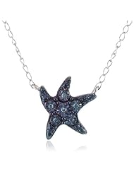 DiAura Sterling Silver Starfish Pendant Necklace, 17