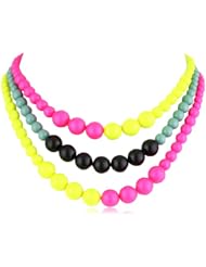 Chamak by priya kakkar 3-Strand Swarovski Crystal Pearl Necklace