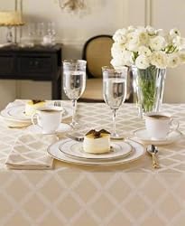 Lenox Laurel Leaf 70-by-122-Inch Oblong Tablecloth