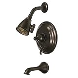 Kingston Brass VB36350AL Tub and Shower Faucet with Metal Lever Handle, Oil Rubbed Bronze [並行輸入品]