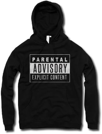 Sevendayz Men's Parental Advisory Hoodie Hoody Black Large