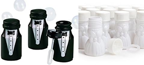 24 Wedding Gown &amp; 24 Tuxedo Bubbles (48 Per Order)