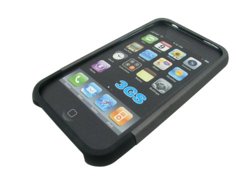 Hard Shell, Soft Touch Grey Snap on Case with FREE Screen Protector for Apple iPhone 3G/3GS