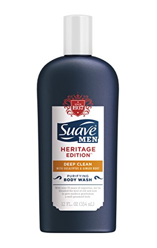 Suave Men Body Wash, Heritage Edition Deep Clean Purifying 12 oz