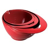 Precidio Melamine Mixing Bowls, Set of 3, Red