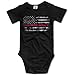 NEWBABY Firefighter Thin Red Line American Flag Baby Short Sleeves Bodysuit For 0-24m Baby