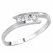 14K White Gold 3 Stone Channel Set Round Diamond Engagement Ring (1/4 cttw, H-I, SI) - Size 8