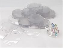 Clear Folding Acrylic Ring Disk Jewelry Display, Pack of 95 pieces Clear Folding Acrylic Ring Disk Jewelry Display, Pack of 95 pieces