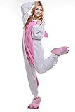 Newcosplay Polar Fleece Onesies Pajamas (L, Pink Unicorn)