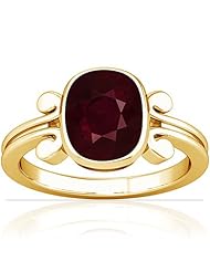 14K Yellow Gold Cushion Cut Ruby Solitaire Ring (GIA Certificate)