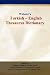 Websters Turkish - English Thesaurus Dictionary
