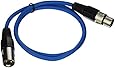 SEISMIC AUDIO - SAXLX-3 - 3' Blue XLR Male to XLR Female Patch Cable - Balanced - 3 Foot Patch Cord