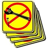 Mark Grace SCREAMNJIMMY Hand Tools - NOT A HAMMER wrench yellow sign 1 - Coasters