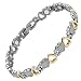Brand New Womens Love Heart Titanium Magnetic Bracelet with Free Link Removal Tool
