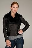 Valentino Black Leather Jacket With Fur Collar