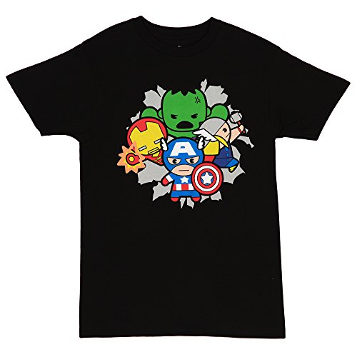 Avengers Blast Group Kawaii Adult T-Shirt