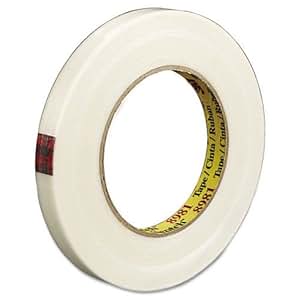 3M 8981 High-Strength Filament Tape, 1 in. x 60 yards, 3 in. Core, Clear