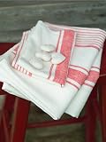 Serviette de Bain Toscane en lin Rouge