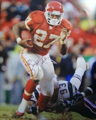 Larry Johnson Autographed/Hand Signed Kansas City Chiefs 16x20 photo