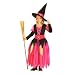 M�rchenhaftes Hexen Kost�m in pink, mit Hut, Gr��e 7-9 Jahre