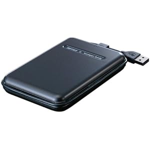 BUFFALO USB2.0�Ή� �ϏՌ��|�[�^�u��HDD TurboUSB�@�\���� 120GB �u���b�N HD-PS120U2-BK