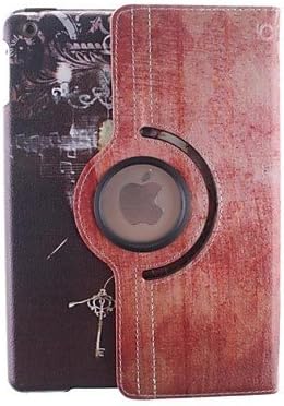 The Small Basket and Key Design 360 Degree Rotating PU Leather Case with Stand for iPad Air