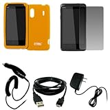 EMPIRE Orange Silicone Skin Case Cover + Screen Protector + Car Charger (CL ....
