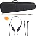 Cecilio 4/4 CEVN-1NA Solid Wood Mahogany Metallic Electric / Silent Violin with Ebony Fittings in Style 1 (Full Size)