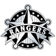 Texas Rangers Silver Auto Emblem - Baseball Sports Merchandise