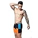 Mens Stretchable Seamless Boxer Briefs Stretchable Underwear , Color Orange , Large