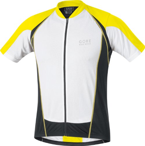 Gore Bike Wear Men's Contest FZ Jersey (Lemon/White/Black, Large)