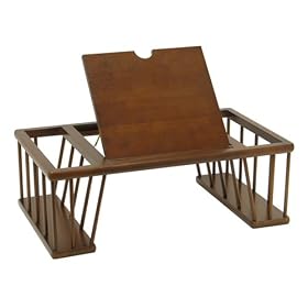 FTS - Bed Desk Tray Antique Walnut Finish 137-202-07 by Nesting Instincts