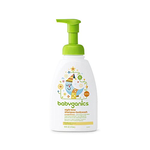 Babyganics Night Time Baby Shampoo and Body Wash - Orange Blossom - 16 Ounce Pump Bottle