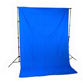 CowboyStudio 10 X 12ft Chromakey Blue Muslin Backdrop with Support System and Carry Bag