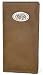 Tan Leather Secretary Wallet with Silver Emblem - Collegiate Series