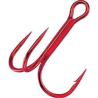 Gamakatsu Fish Tackle Treble Round Bend Red Hook Size 6 (10 Pack)