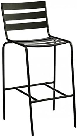 Metro Iron Cafe Series Patio Bar Stool and Crafted with Durable wrought-iron